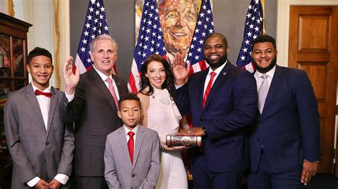rep byron donalds joined  family  congressional swearing  ceremony