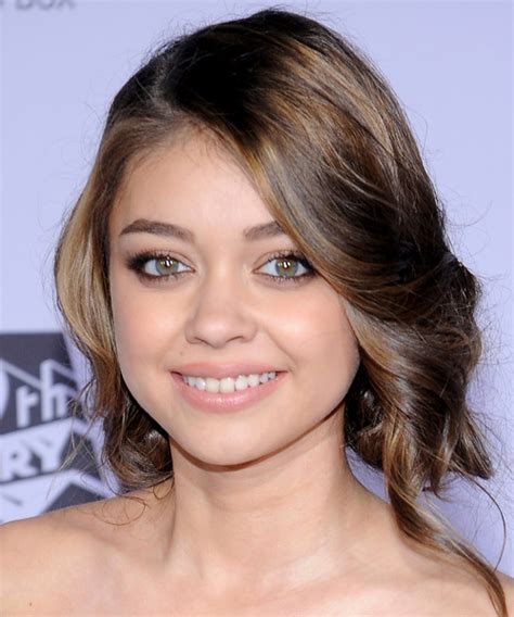 sarah hyland long curly formal updo hairstyle light brunette hair