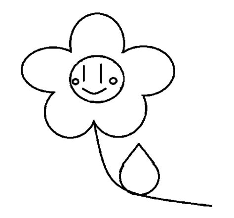 flower happy coloring page coloringcrewcom