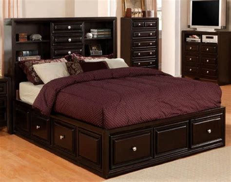 queen captains bed   drawers hanaposy