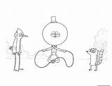Coloring Pages Regular Show Print Jay Blue Rigby Pops Freekidscoloringpage sketch template