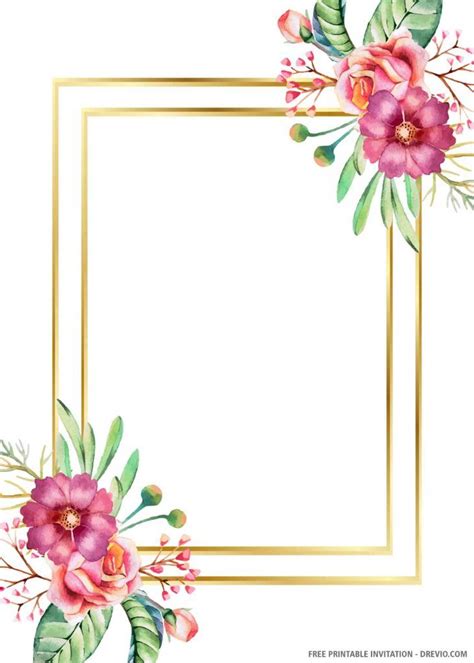 rose gold wedding invitation template