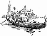 Gondola Venice Getdrawings Drawing sketch template