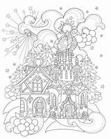 Coloring Pages Fairy Christmas Tale Depositphotos Cute Books Color Royalty Vectors Town Vector 123rf Animal sketch template