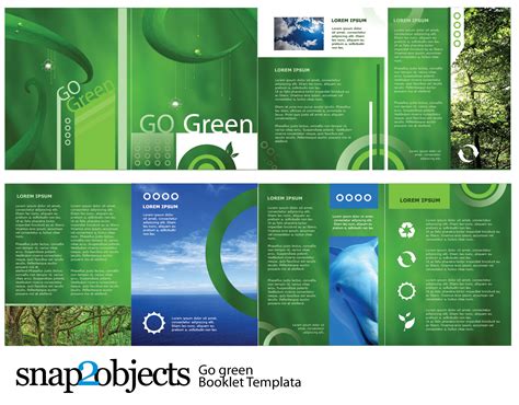 green vector booklet template