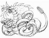 Hydra Coloring Pages Strikes Printable Drawing Deviantart Snake Colouring Categories Creatures Fantasy Drawings Scary Animales 08kb 1651 sketch template