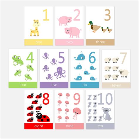number   flashcards flash cards learning resources  toddlers