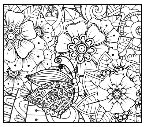 printable coloring pages doodle art     printablee
