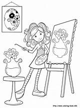 Coloring Girls Pages Groovy Paint Colorir Pintar Girl Para Book Painting Colouring Microsoft Colour Desenhos Desenho Kids Colorear Drawing Color sketch template