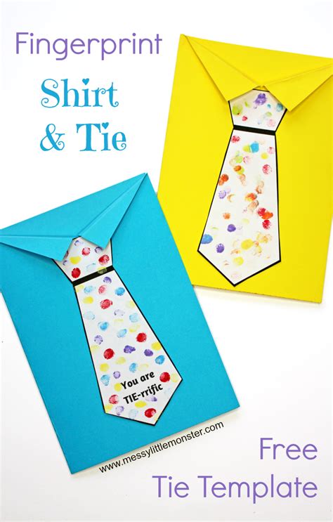 fathers day tie card   printable tie template kids fathers