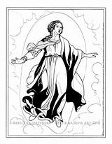 Immaculate Conception Lady Assumption sketch template