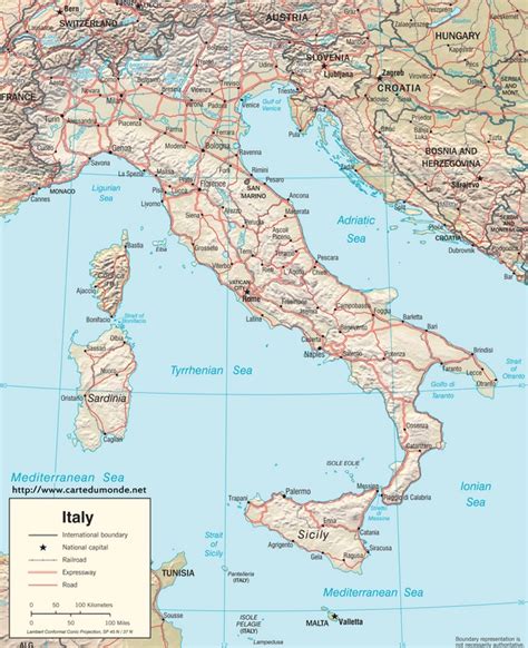 karte italien karte auf land italien