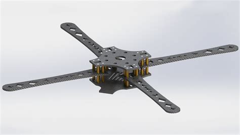 drone frame type quad  design  solidworks software  file  youtube