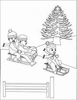 Coloring Sledding Pages Kids Christmas Line Popular Index Library Clipart Coloringhome Print sketch template