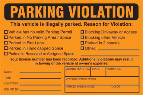 fake parking ticket printable   parking notes bad
