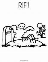 Rip Tombstone sketch template