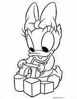 Baby Coloring Pages Animal Disney Daisy Printable Duck Babies Blocks Drawing Minnie Disneyclips Book Mouse Cartoon Sheets Kids Mickey Playing sketch template