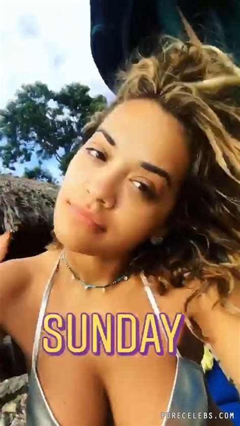 Rita Ora Showing Off Great Cleavage In Sexy Bikini