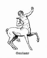 Coloring Centaur Mythical Mythological Beasts sketch template