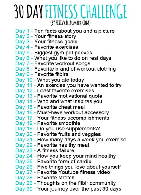 30 Day Weight Loss Challenge On Tumblr