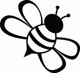 Bee Clipart Clip Drawing Simple Resource Line Use Wikiclipart sketch template