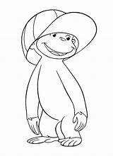 Monkey Coloring Pages George Snow Template Hat Head Curious Happy His Templates Pages2color Curiose Printable Colouring Print Kids Designlooter Monkeys sketch template