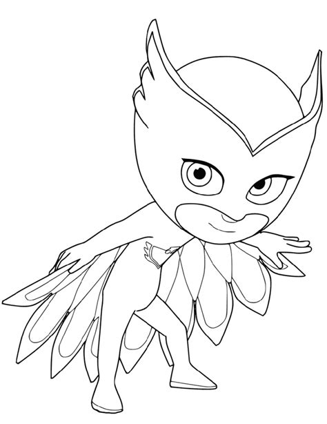owlette pj masks pages coloring pages