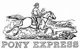 Pony Express Coloring Pages Nebraska Kids Choose Board sketch template
