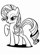 Pony Coloring Little Pages Rarity Girls Print sketch template