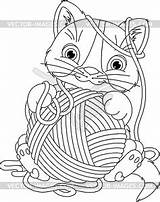 Yarn Ball Drawing Coloring Getdrawings sketch template