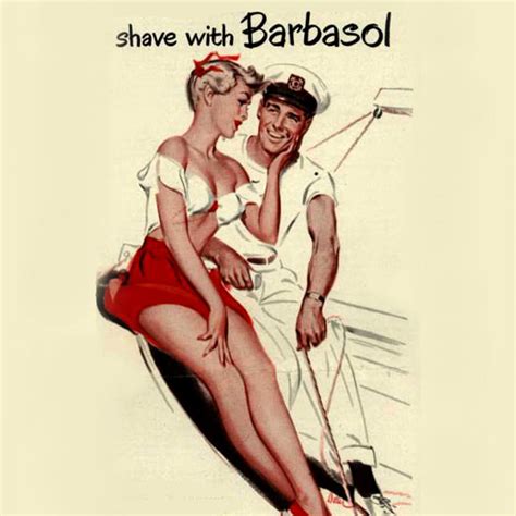 Detail Of Barbasol Shaving Cream Pin Up Girl Yachting 1950