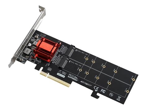 dual nvme pcie adapter riitop  ports  nvme ssd  pci  express   expansion add