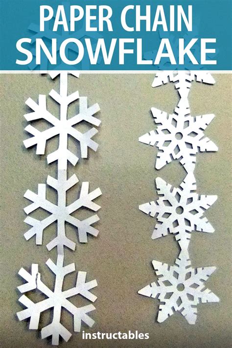 Paper Chain Snowflakes Paper Snowflakes Diy Paper Snowflake Designs