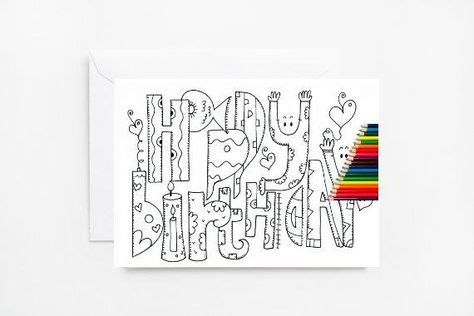 happy birthday coloring cards coloring card adult coloring card