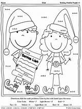 Math Christmas Coloring Worksheets Color Pages Code Problem Fun Printable Worksheet Activities Getdrawings Year School Problems Grade Packet Puzzle Old sketch template