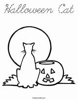 Coloring Halloween Cat Cursive Favorites Login Add sketch template