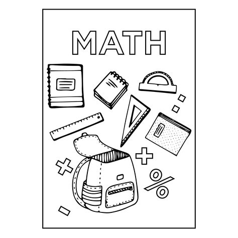 printable maths book cover web save time    school