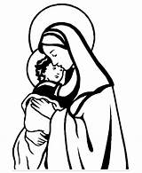 Mother Iisus Virgin Colorat Vektorgrafik Hristos Mutter Marienbild Nasterea Domnului Pruncul  sketch template