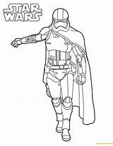 Coloring Phasma Captain Wars Star Pages Lego sketch template
