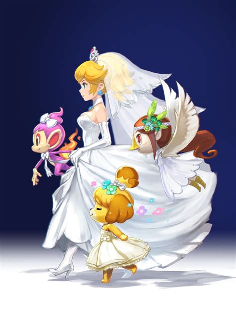 princess peach shizue chimchar and medli pokemon and 8 more drawn