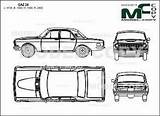 Gaz Volga Blueprints 2d Drawing Copy Model sketch template