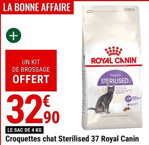 Promo Croquettes Chat Sterilised 37 Royal Canin Chez Gamm Vert