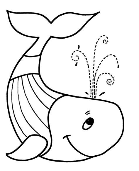 child simple fish coloring sheets  toddlers manualidades