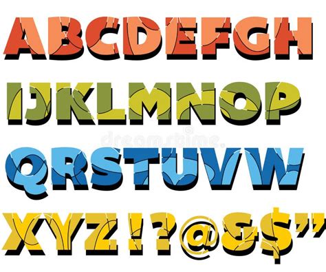 fun alphabet stock vector illustration  colorful writing