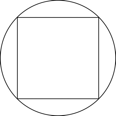 square inscribed   circle clipart