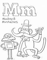 Mustache Coloring Pages Moustache Printable Alphabet Monkey Color Getdrawings Getcolorings Beard Books Dot Popular Preschool Letter Crafts Letters sketch template