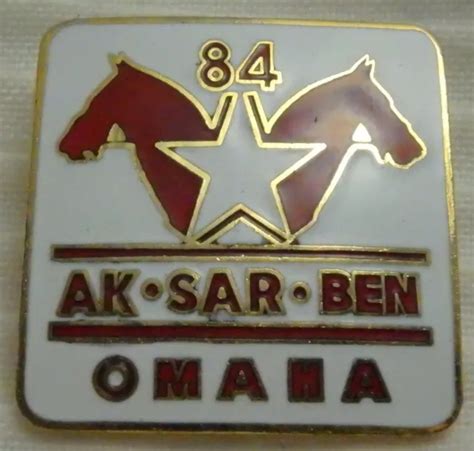 ak sar ben aksarben horse racing race official lapel pin omaha