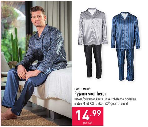 pyjama voor heren aanbieding bij aldi