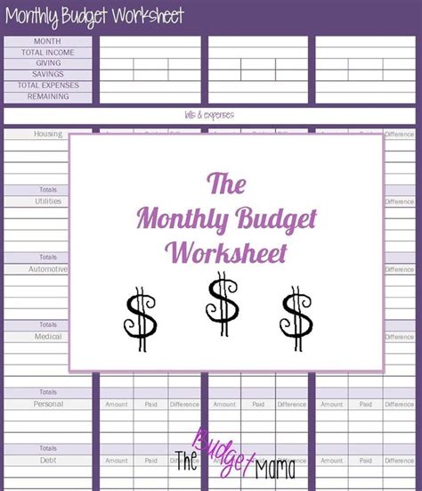beginners guide  budgeting jessi fearon budgeting worksheets