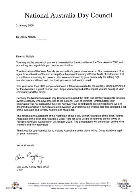 sample business   year nomination letter erin andersons template